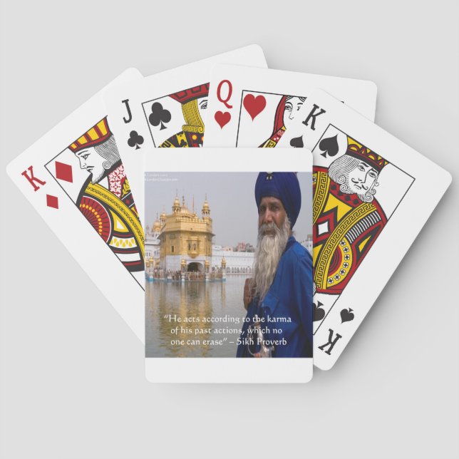 Sikh Aktien/Karma Proverb Spielkarten (Rückseite)