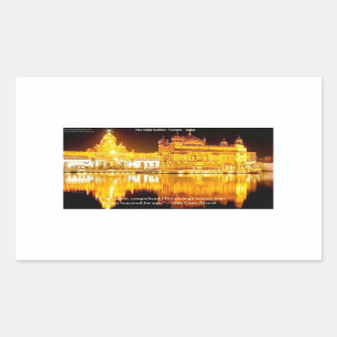 Sikh Der Goldene Tempel in Indien Geschenke & T-Sh Rechteckiger Aufkleber