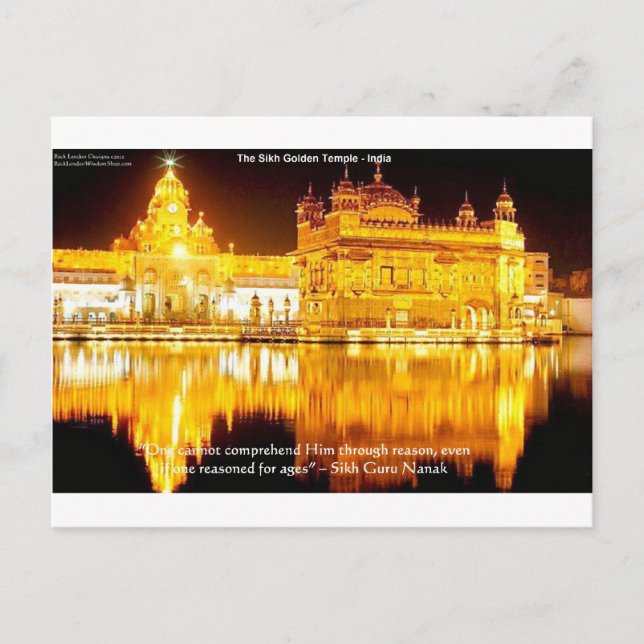 Sikh der Goldene Tempel in Indien Geschenke und T- Postkarte (Vorderseite)