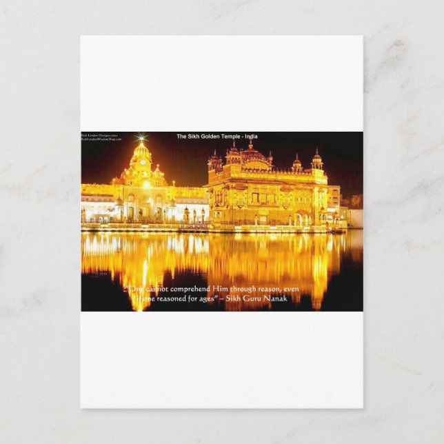 Sikh der Goldene Tempel in Indien Geschenke und T- Postkarte (Vorderseite)