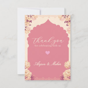 Sikh-Hochzeit Dankeskarten   Elegante Punjabi Hoch Dankeskarte
