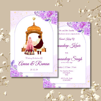 Sikh Hochzeit Einladung Punjabi Hochzeit Einladung
