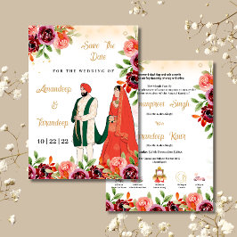 Sikh Hochzeit Einladung Punjabi Hochzeit Einladung