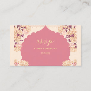 Sikh-Hochzeit RSVP Anand Karaj Antwortpostkarte Begleitkarte