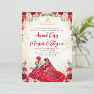 Sikh Hochzeitkarten & Anand Karaj Einladungen