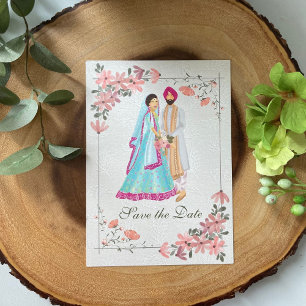 Sikh Hochzeitskärtchen Save The Date