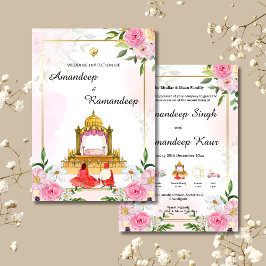 Sikh Hochzeitskarte Sikh Hochzeit Einladung