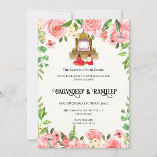 Sikh Hochzeitskarten Punjabi Hochzeitseinladung Einladung