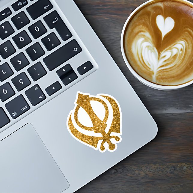 Sikh Khanda "Fearless & Free" Aufkleber (Von Creator hochgeladen)