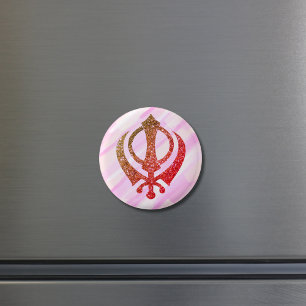 Sikh Khanda "Fearless & Free" Magnet