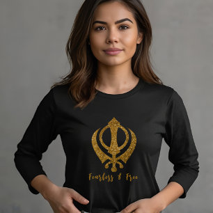 Sikh Khanda "Fearless & Free" T-Shirt