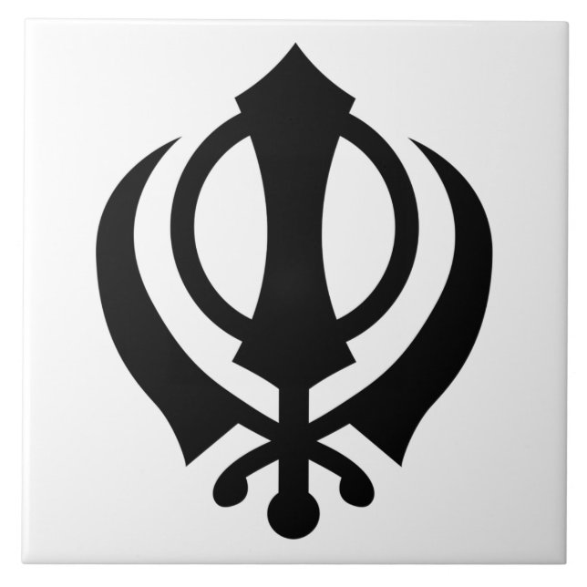 Sikh Khanda Fliese (Vorderseite)