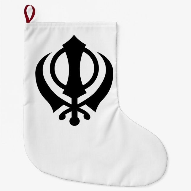 Sikh Khanda Großer Weihnachtsstrumpf (Vorderseite)