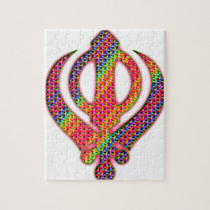 Sikh Khanda hippie Puzzle