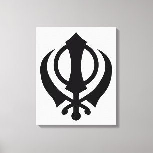 Sikh Khanda Leinwanddruck