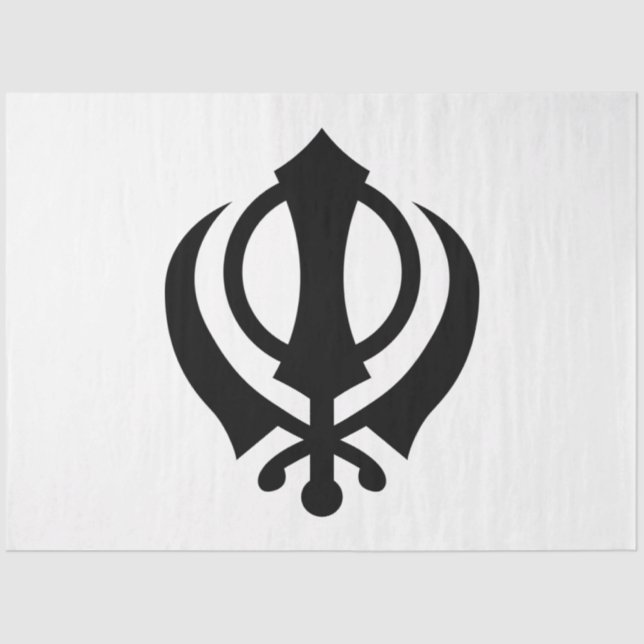 Sikh Khanda Seidenpapier (Vorderseite)