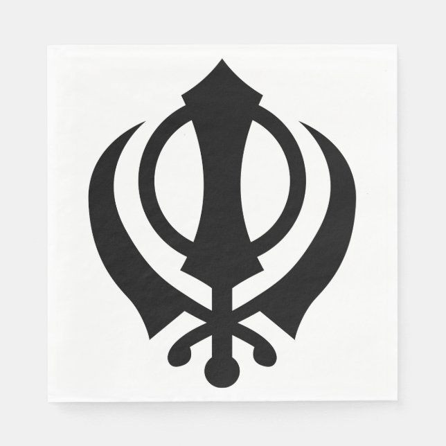 Sikh Khanda Serviette (Vorderseite)