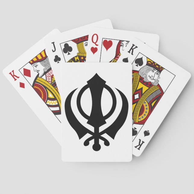 Sikh Khanda Spielkarten (Rückseite)