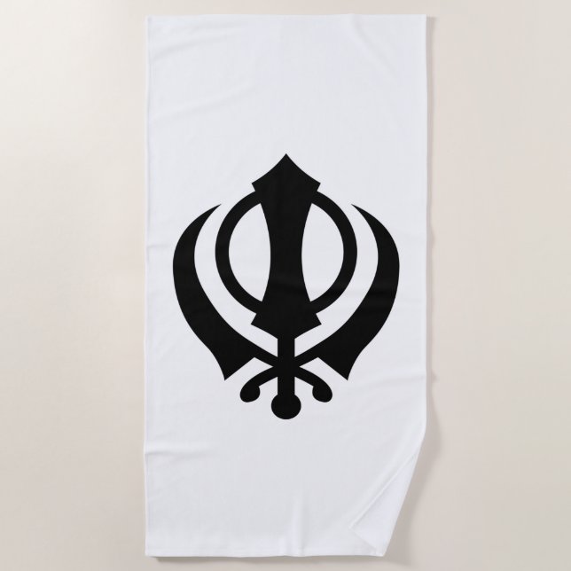 Sikh Khanda Strandtuch (Vorderseite)