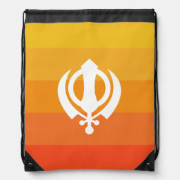 Sikh Khanda Symbol Backpack Sportbeutel