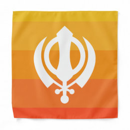 Sikh Khanda Symbol Head Scarf Halstuch