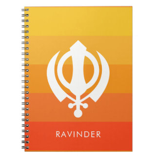 Sikh Khanda Symbol Personalisiert-Notebook Notizblock