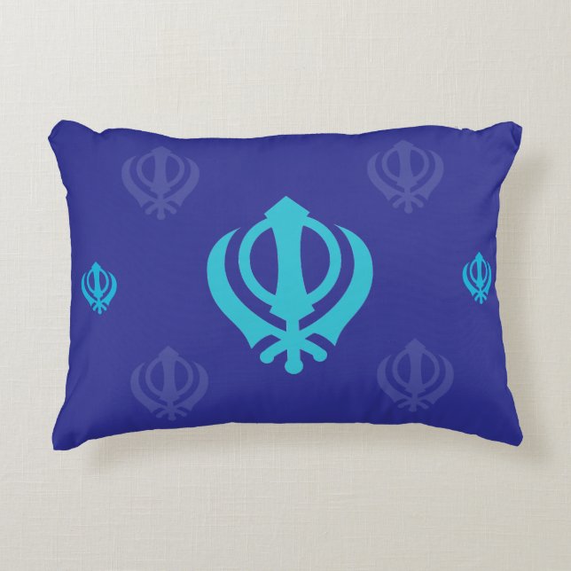 Sikh Khanda Symbol Zierkissen (Vorderseite)