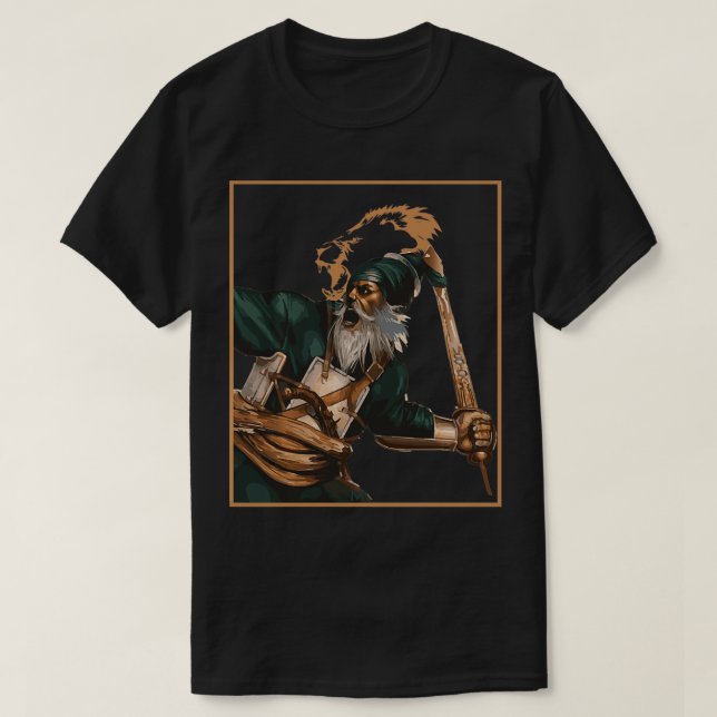 Sikh Martyr Baba Deep Singh Shahid Khanda Lion T-Shirt (Design vorne)