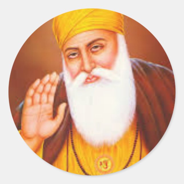 Sikh Symbol/Art Runder Aufkleber (Vorderseite)