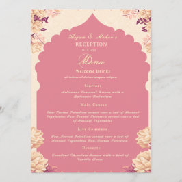 Sikh Wedding Reception Menu | budget Flat Menu Menükarte