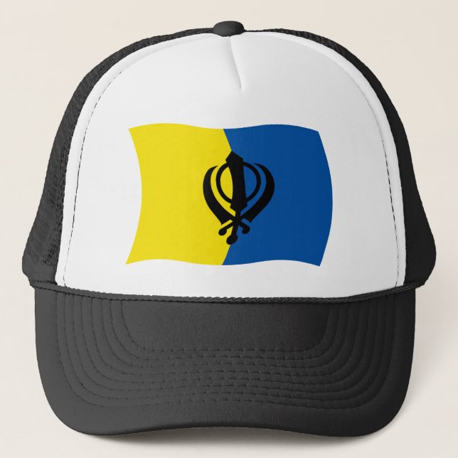 Sikhism Flag Hat Truckerkappe (Vorderseite)