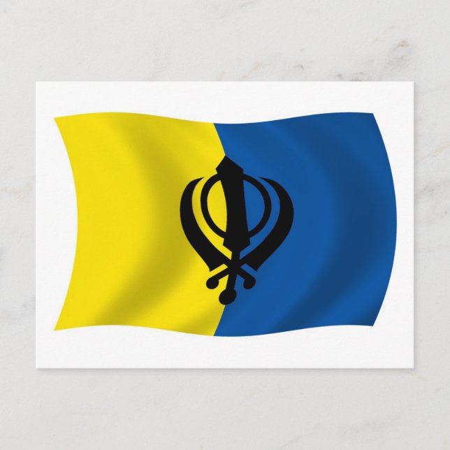 Sikhism Flag Postcard Postkarte (Vorderseite)