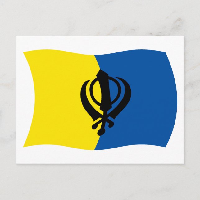 Sikhism Flag Postcard Postkarte (Vorderseite)