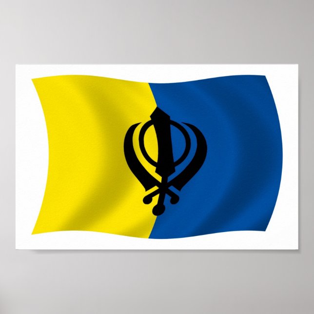 Sikhism Flag Poster Print (Vorne)