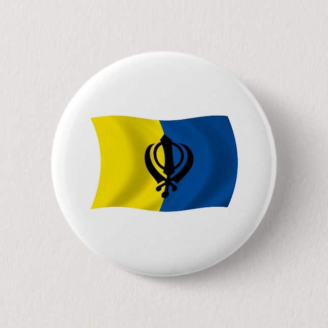 Sikhismus-Flagge-Button Button (Vorderseite)