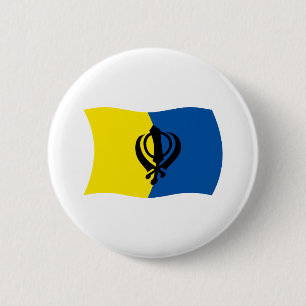 Sikhismus-Flagge-Button Button