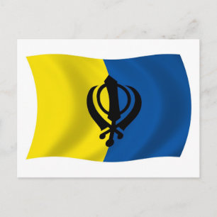 Sikhismus Flagge Postkarte