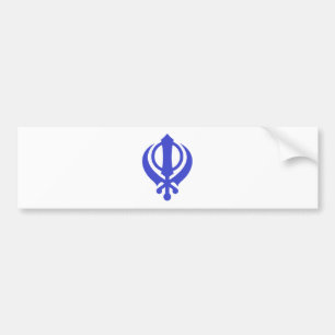 SikhKhanda Blau Autoaufkleber