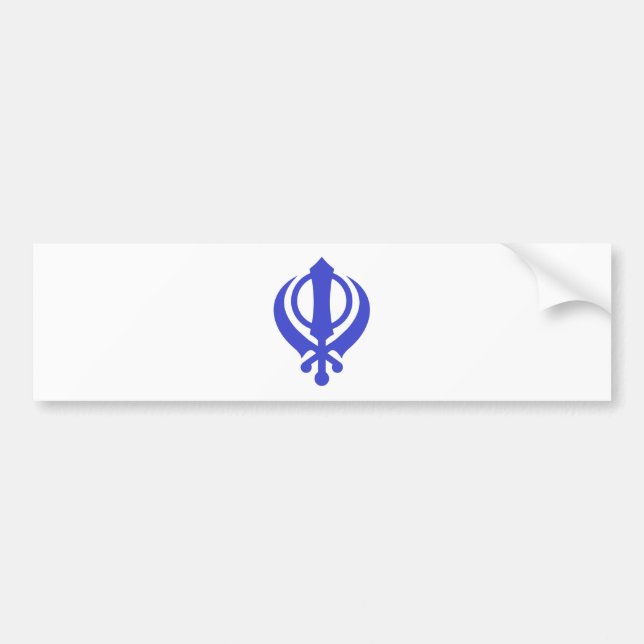 SikhKhanda Blau Autoaufkleber (Vorne)