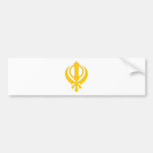 SikhKhanda Gold Autoaufkleber