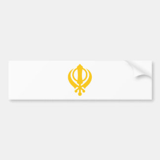 SikhKhanda Gold Autoaufkleber