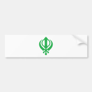 SikhKhanda Grün Autoaufkleber