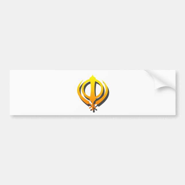 SikhKhanda Khalsa SikhismPunjabi Autoaufkleber (Vorne)