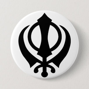 SikhKhanda Knopf Button