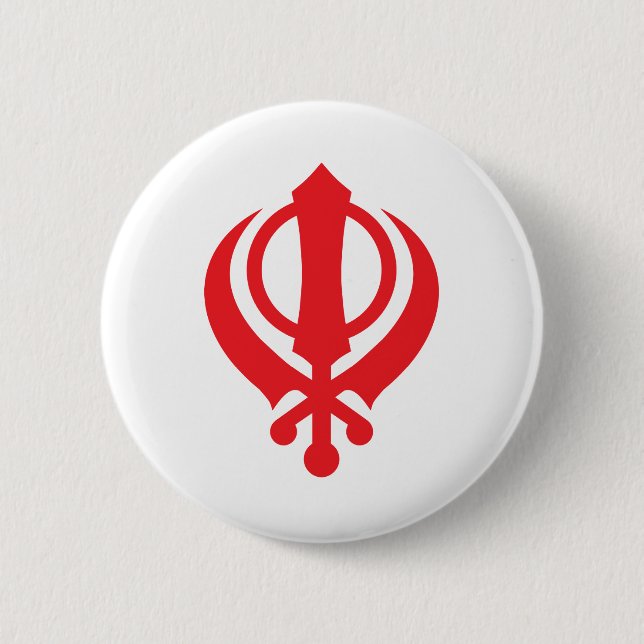 SikhKhanda Rot Button (Vorderseite)