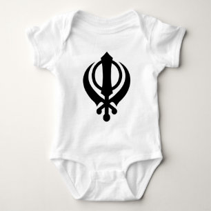 SikhKhanda Schwarzes Baby Strampler