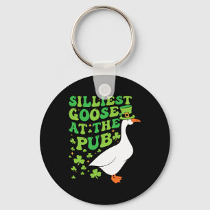 Silarly Goose im Pub Funny Kleeblatt St Patric Schlüsselanhänger