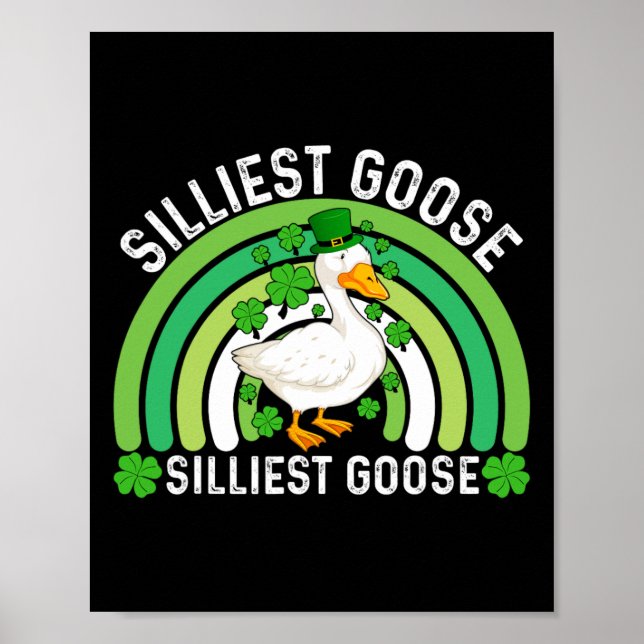Silarly Goose im Pub Funny St Patricks Day Me Poster (Vorne)
