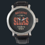 Silas Name Funny Personalisiert Birthday Silas Armbanduhr<br><div class="desc">Das ist ein Design mit Text,  weil ich Silas bin,  das ist der Grund. Ein cooles Geschenk für Freunde oder Familie namens Silas. Wenn Ihr Vor- oder Nachname Silas ist,  dann ist dieses Produkt für Sie. Present for Silas auf Valentinstag.</div>