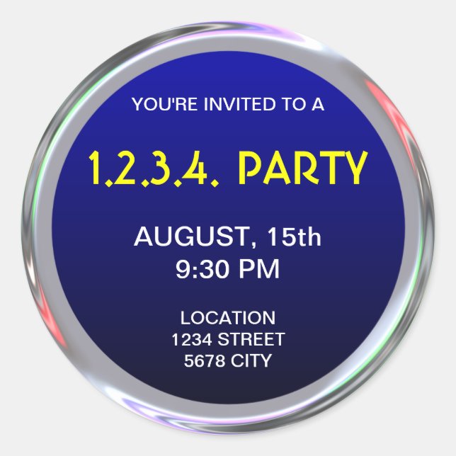 Silbenaufkleber für Text, Logo oder Bild Runder Aufkleber (Vorderseite)